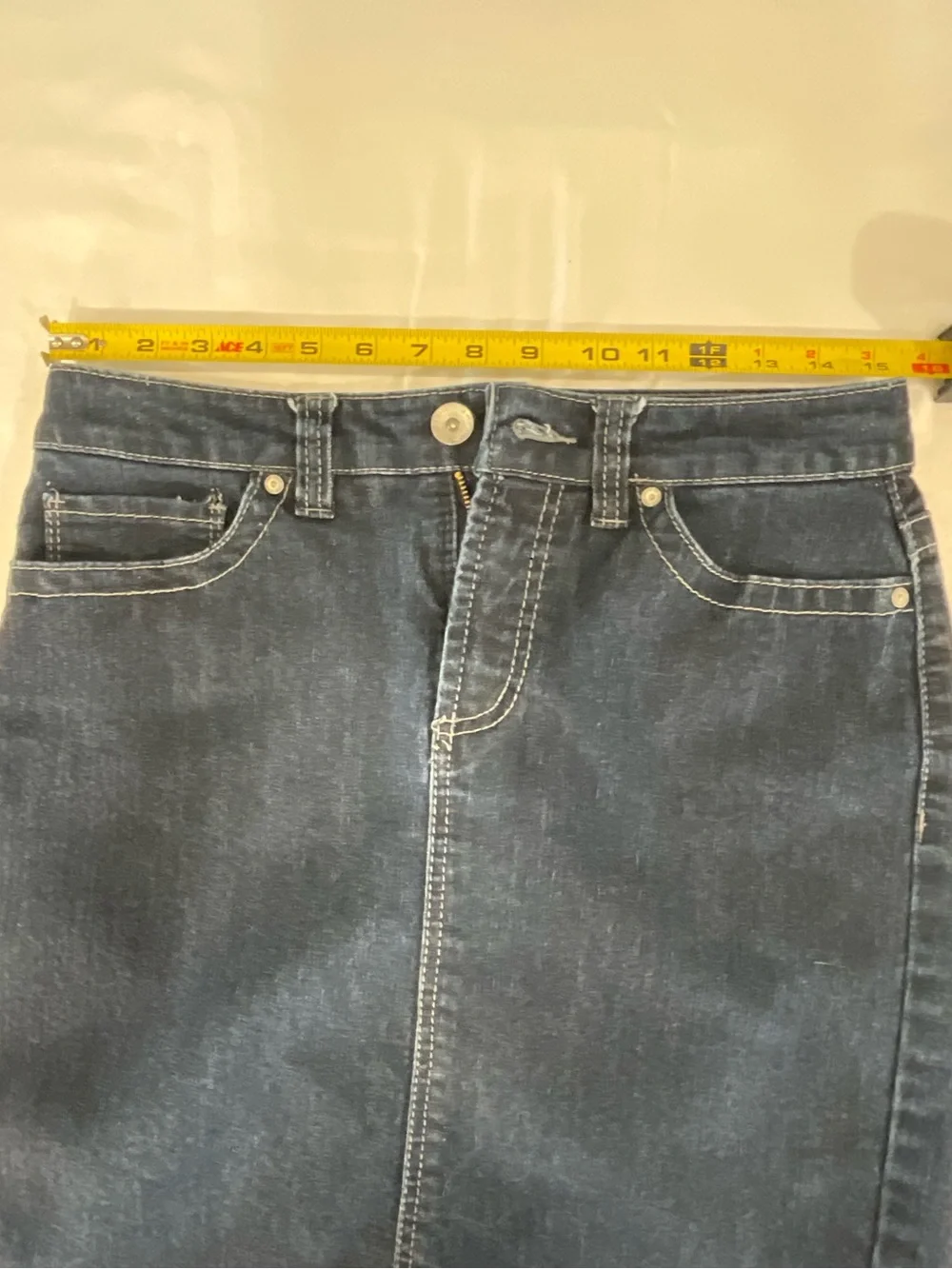 Nine West Jeans Denim Pencil Skirt Size 6/28 Dark Wash